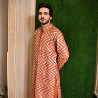 Bright Orange Kurta