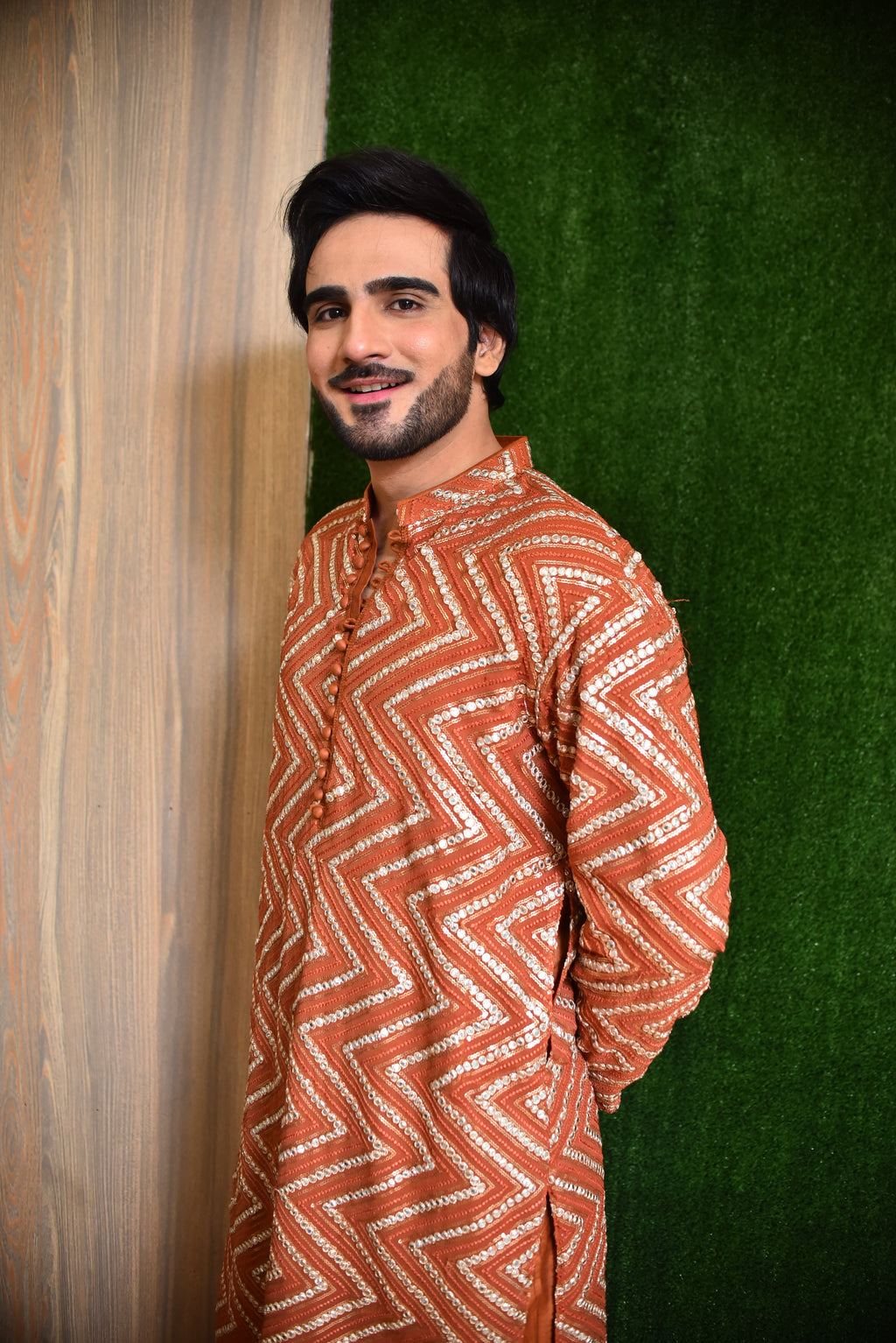Bright Orange Kurta