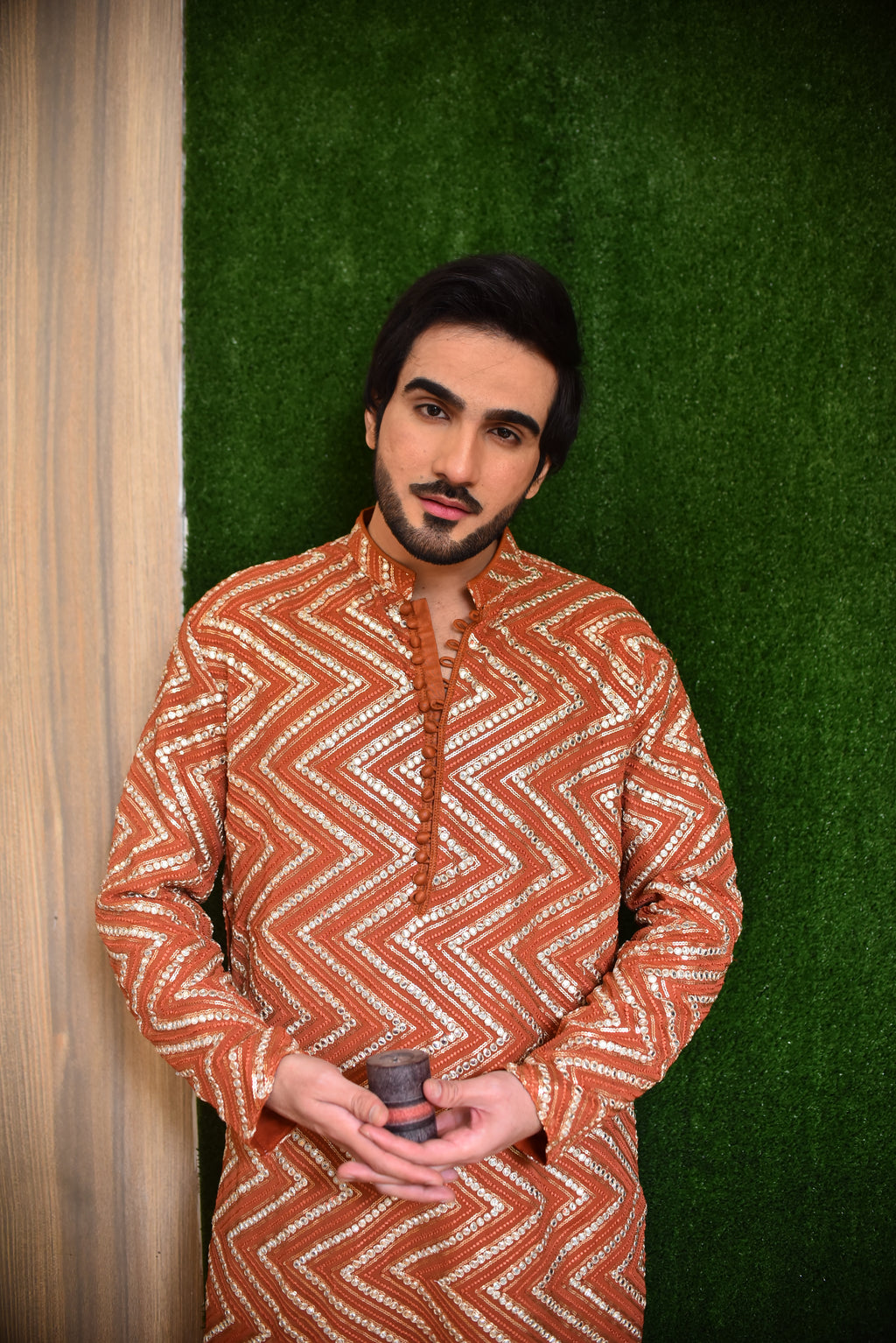 Bright Orange Kurta