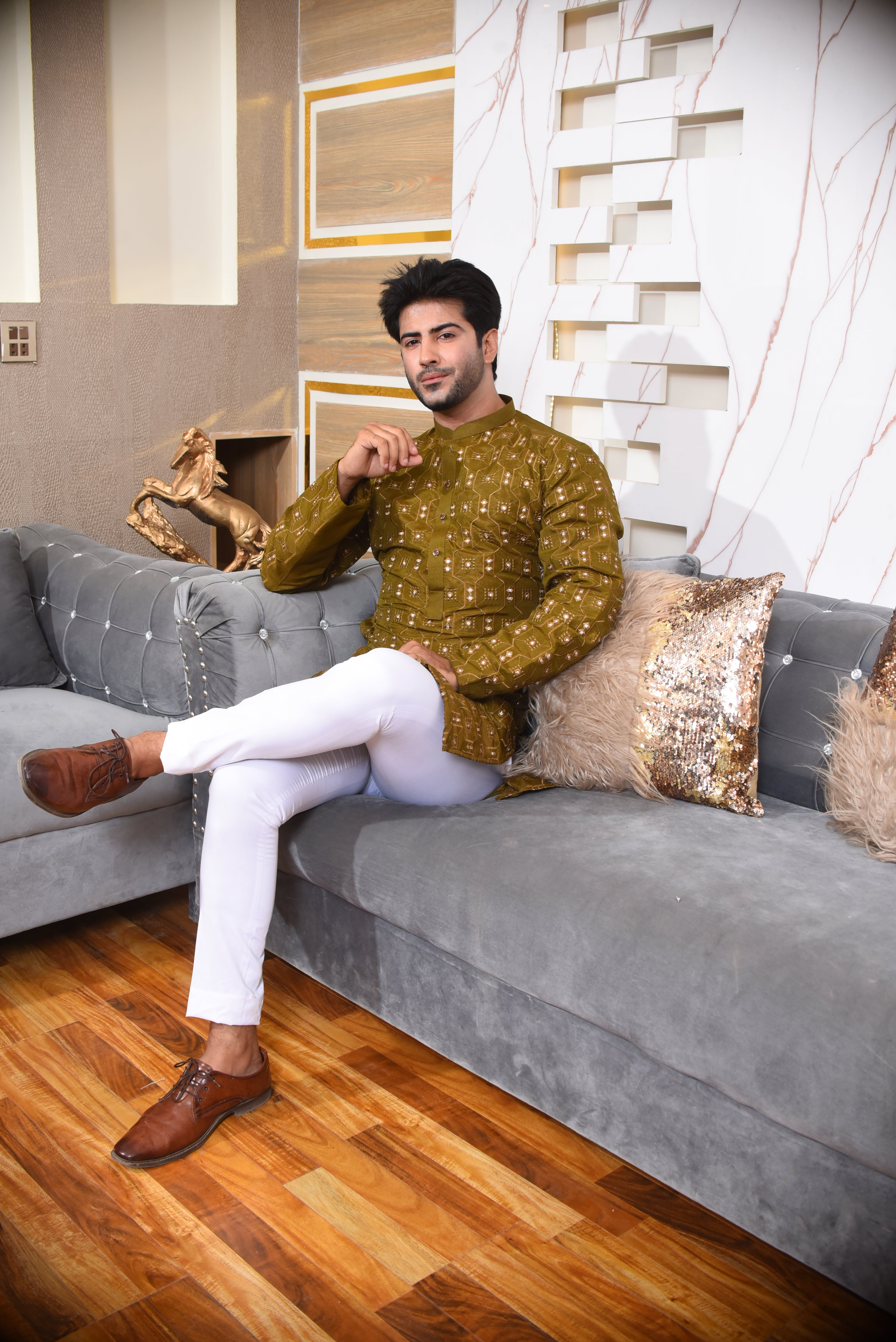 Mustard Brown Kurta