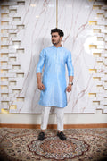 Sky Blue Jmawar Kurta