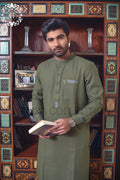 Olive Green Kurta Trousers/shalwar