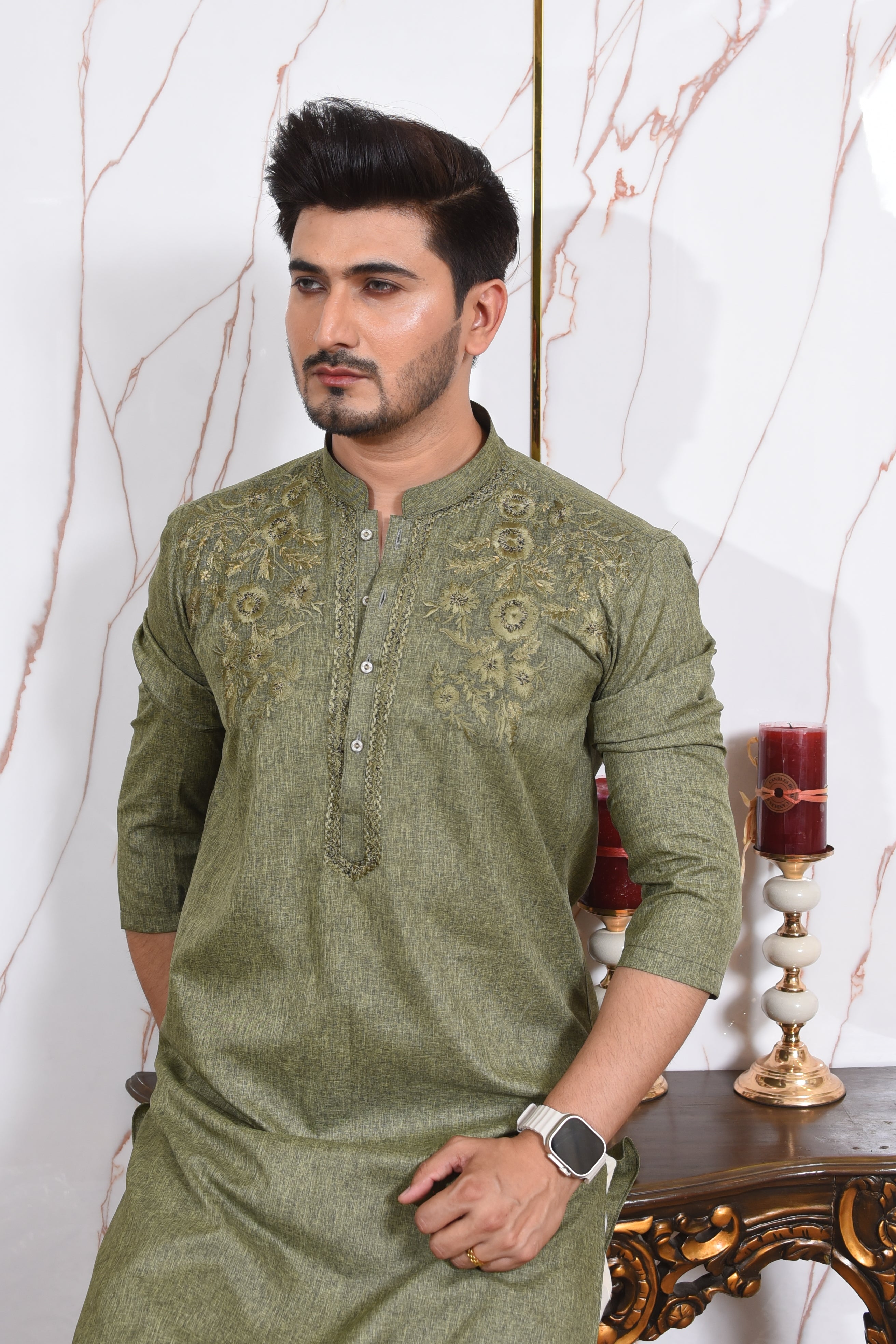 Sage Green Kurta Trouser/Shalwar