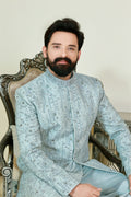 Ice Blue Handworked Sherwani