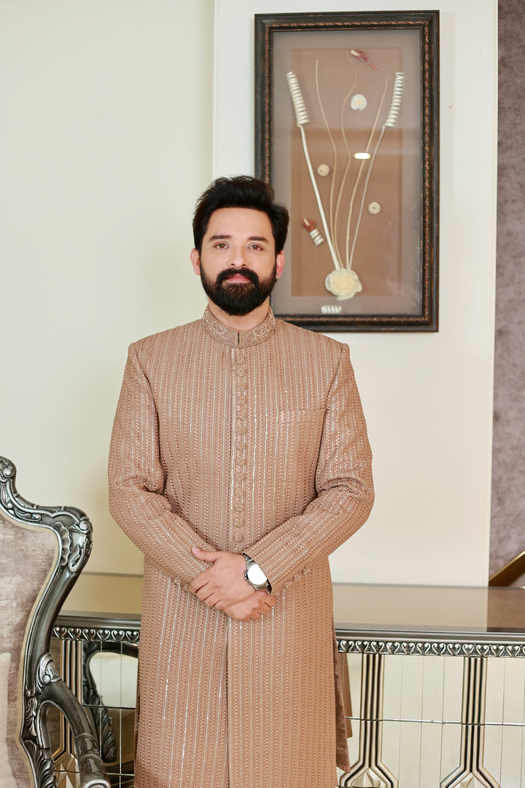 Rose Gold Sherwani
