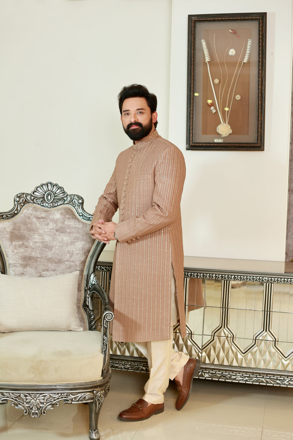 Rose Gold Sherwani