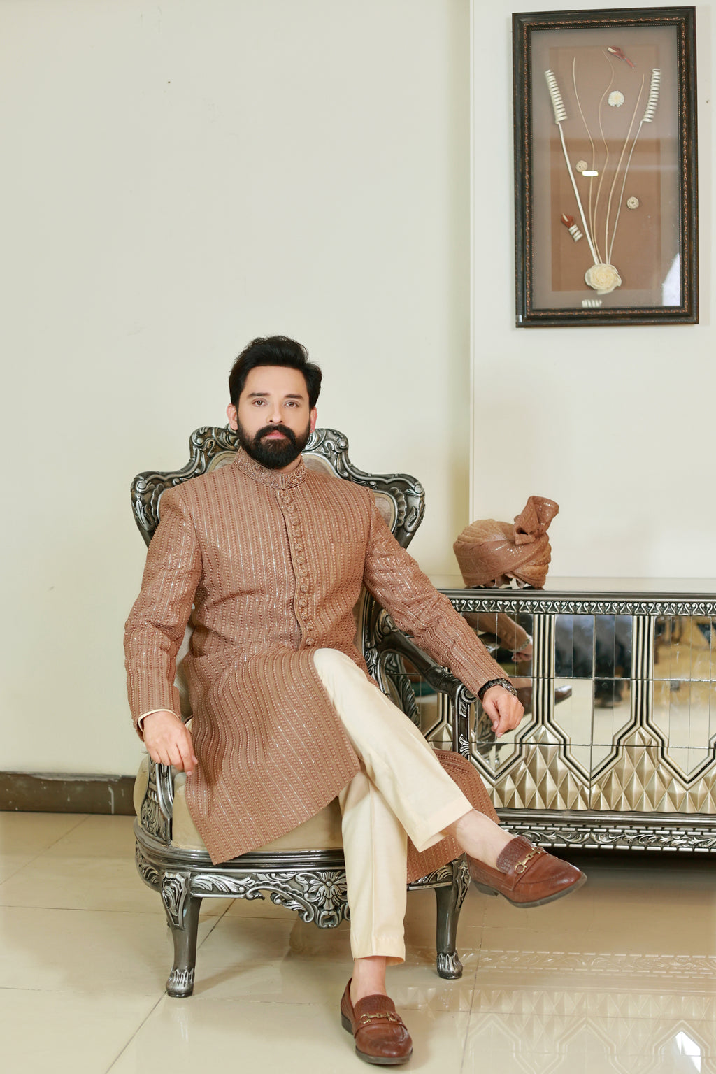 Rose Gold Sherwani