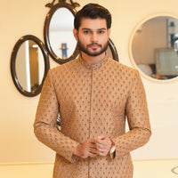Rust Gold Sherwani