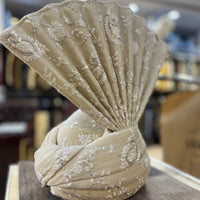 Beige Silk Turban