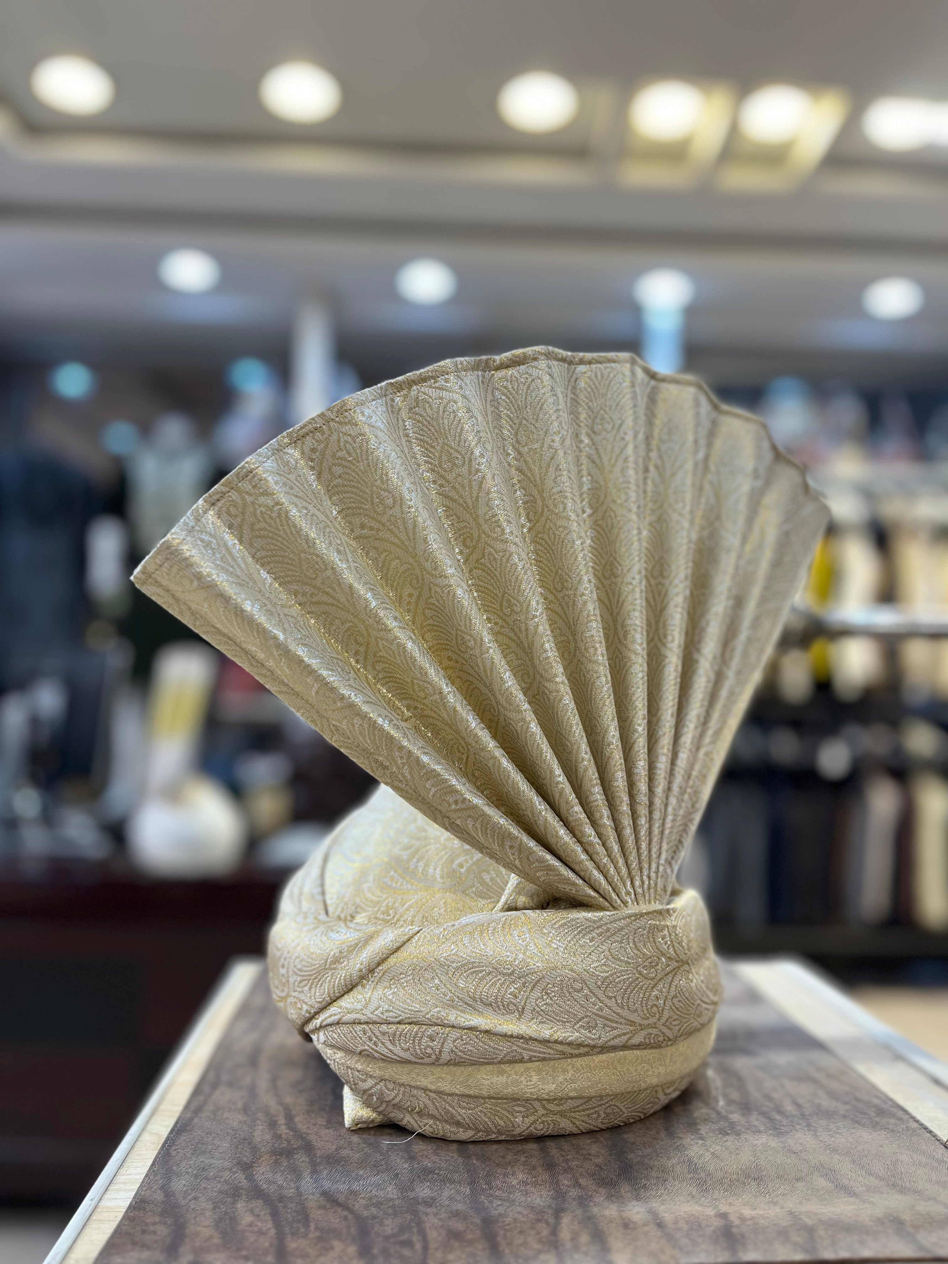Classic Cream Gold Turban
