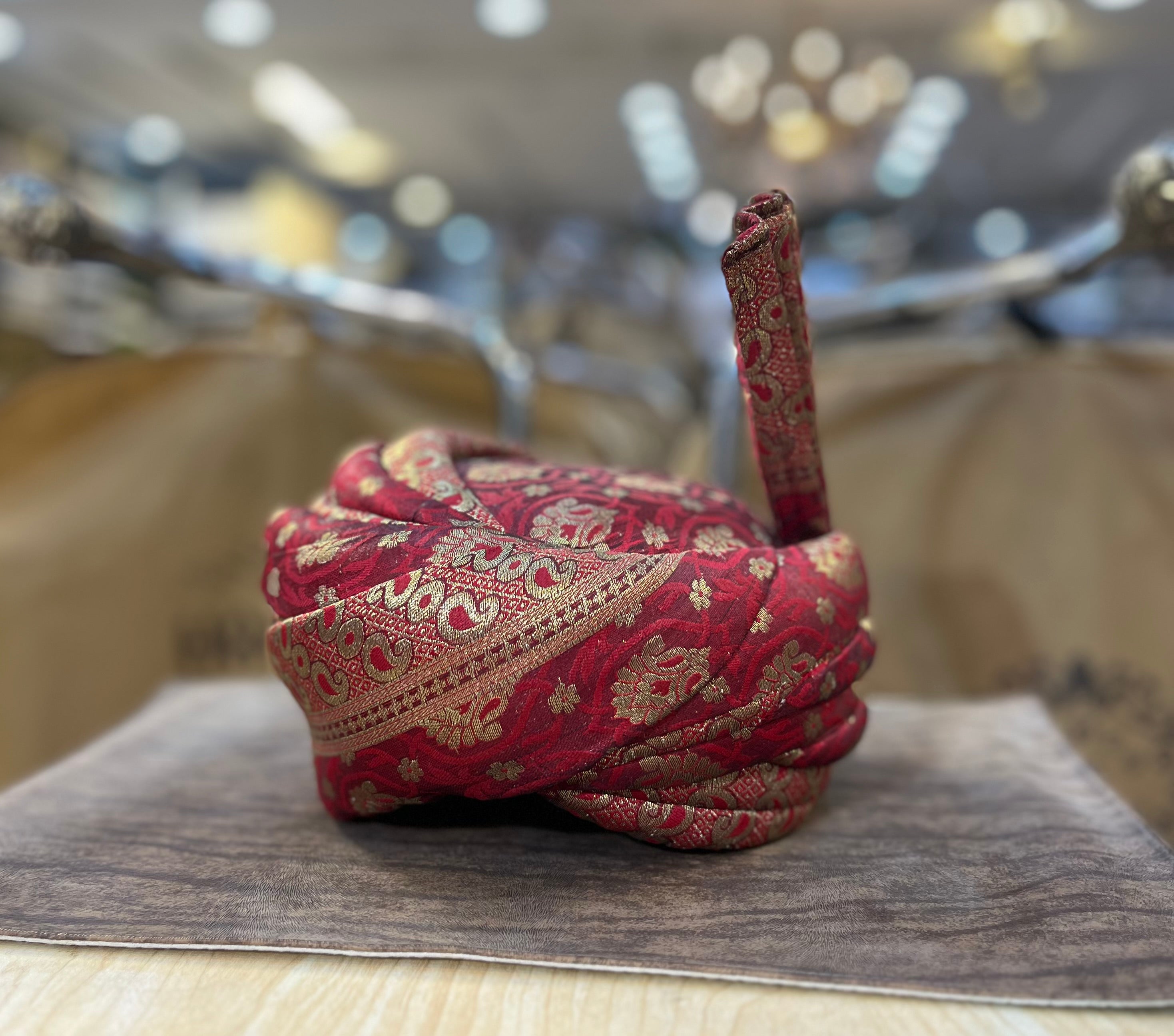 Maroon Banarsi Rajastani Pagri