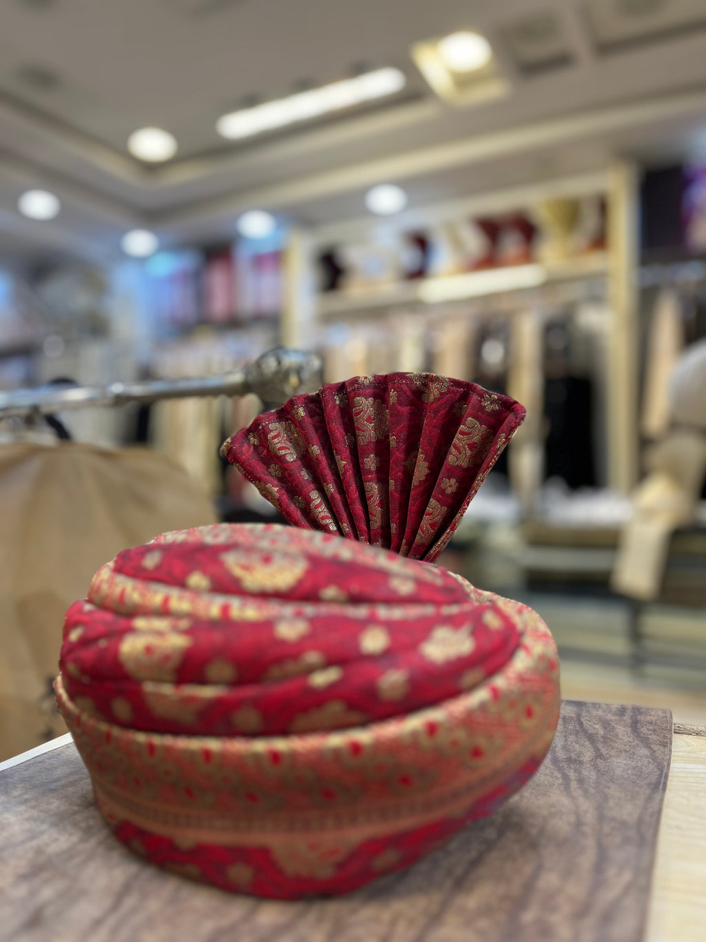 Maroon Banarsi Rajastani Pagri