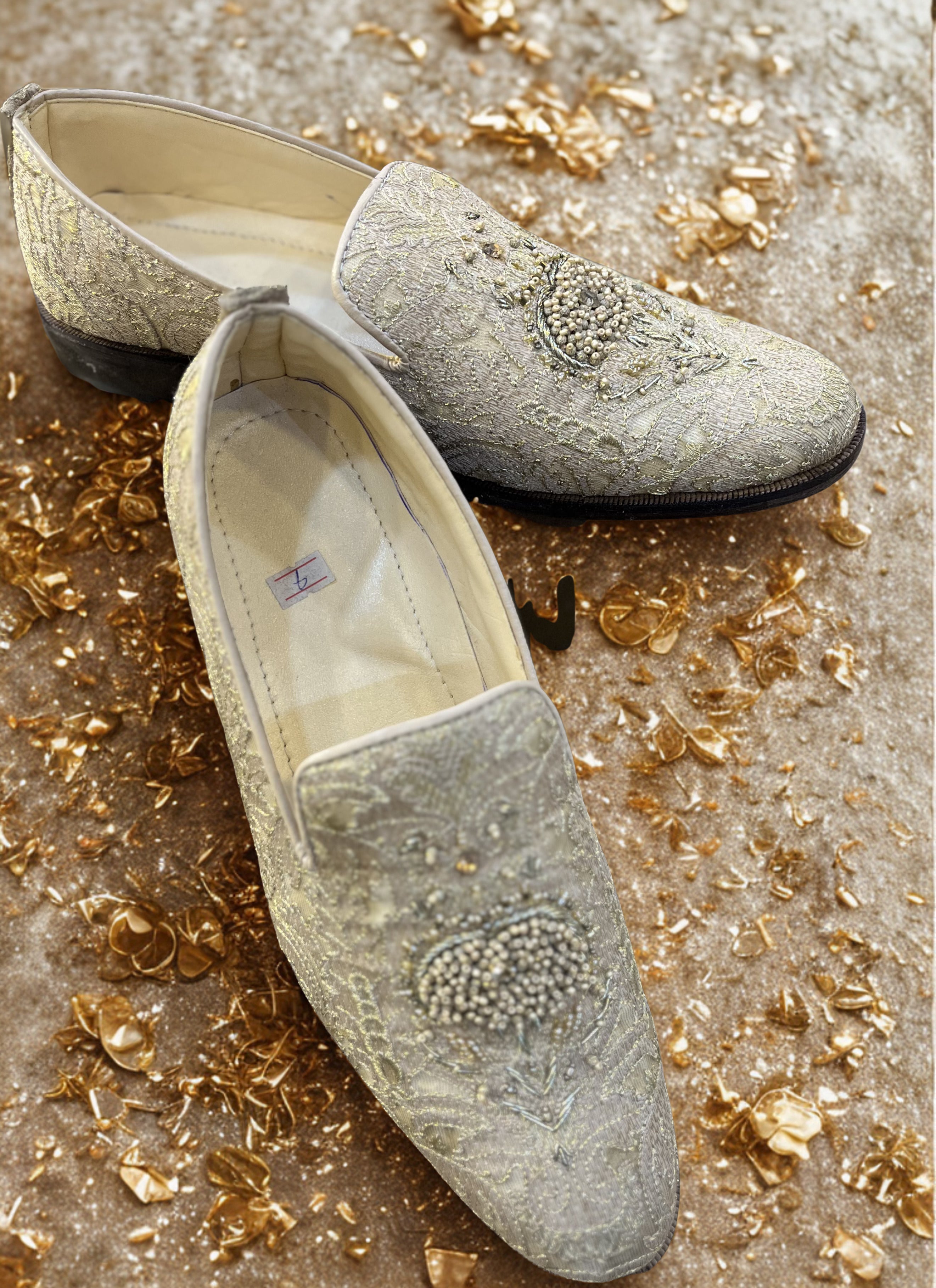 Royal Ivory Hand-Embellished Formal Loafers