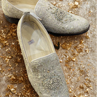 Royal Ivory Hand-Embellished Formal Loafers