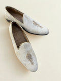 Ivory Brocade Loafers