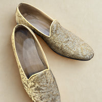 Gold Brocade Loafers