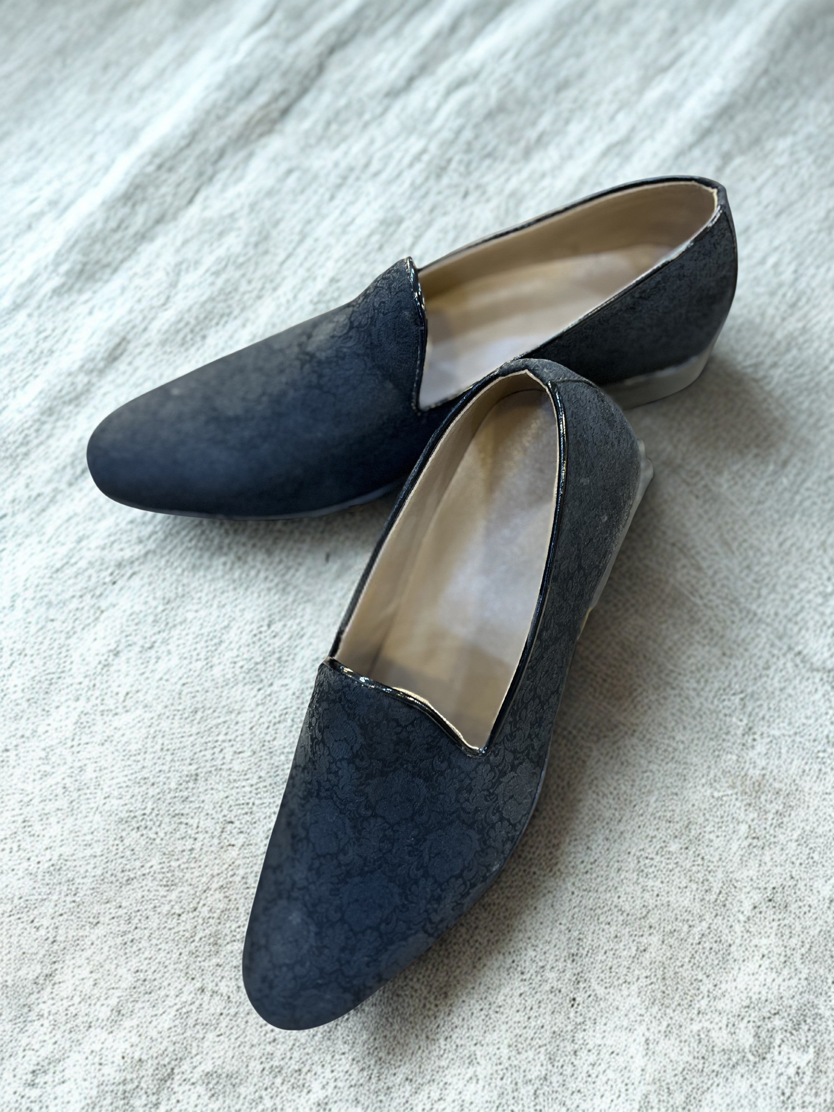 Black Damask loafers