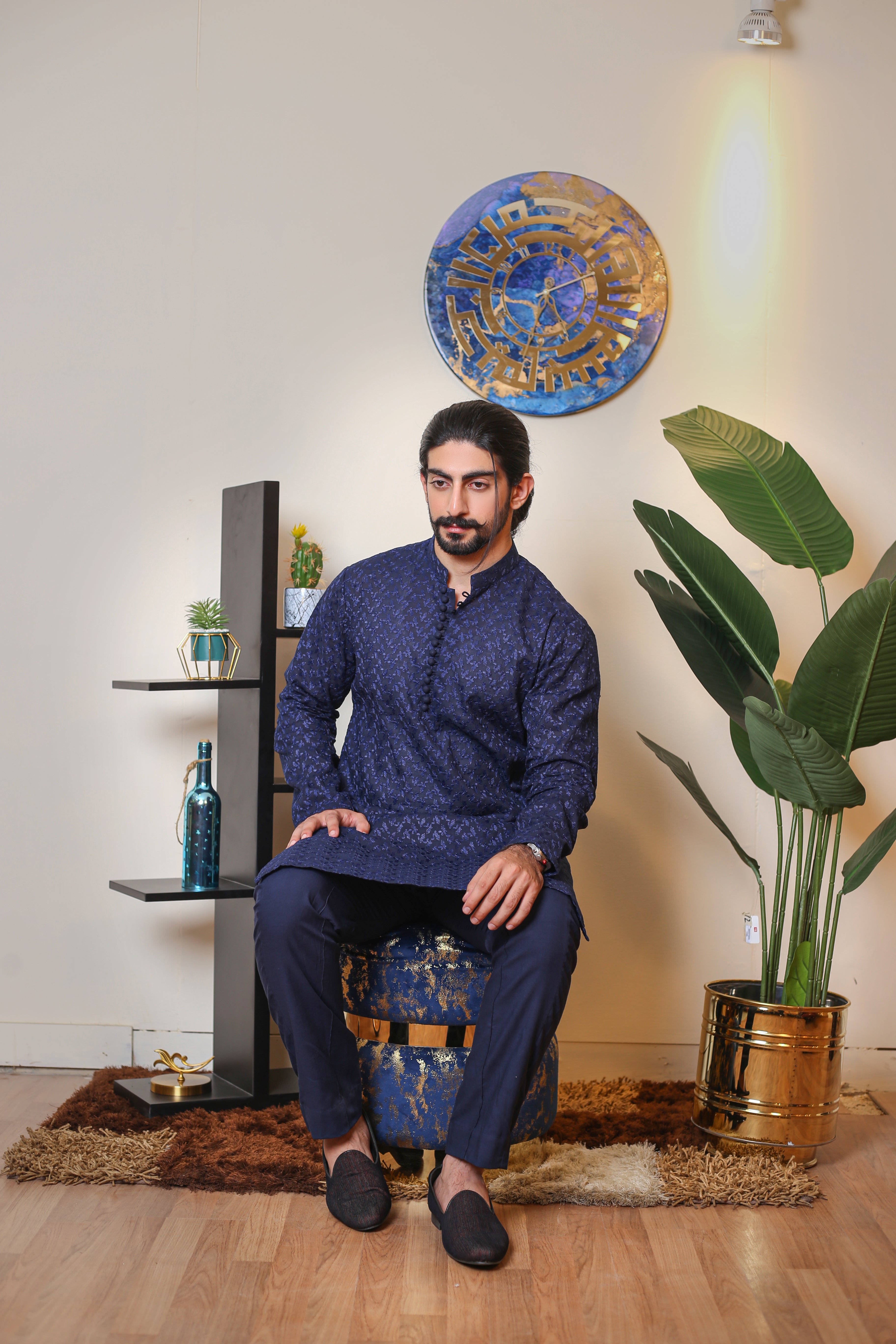 Deep Navy Blue Kurta