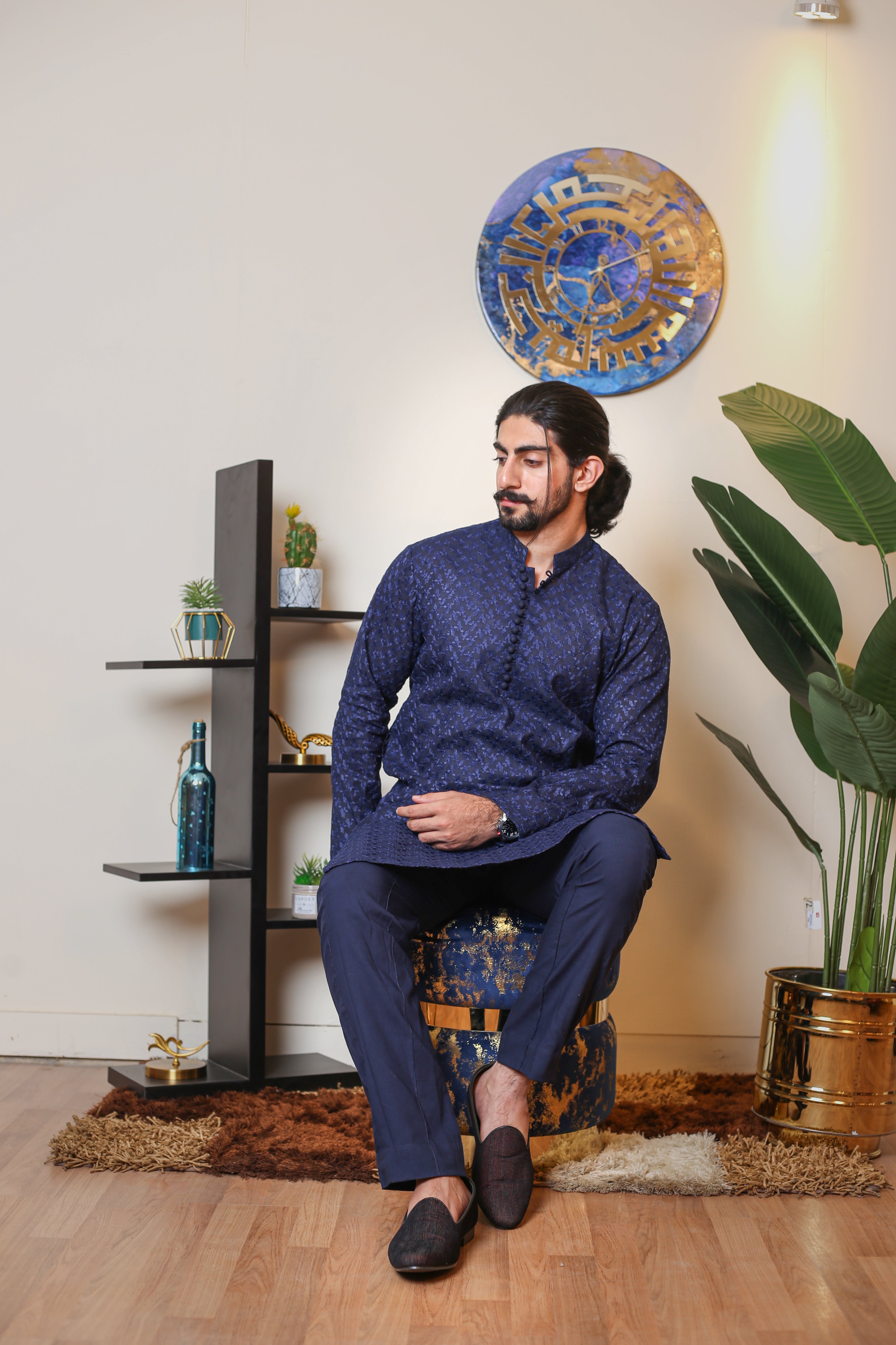 Deep Navy Blue Kurta