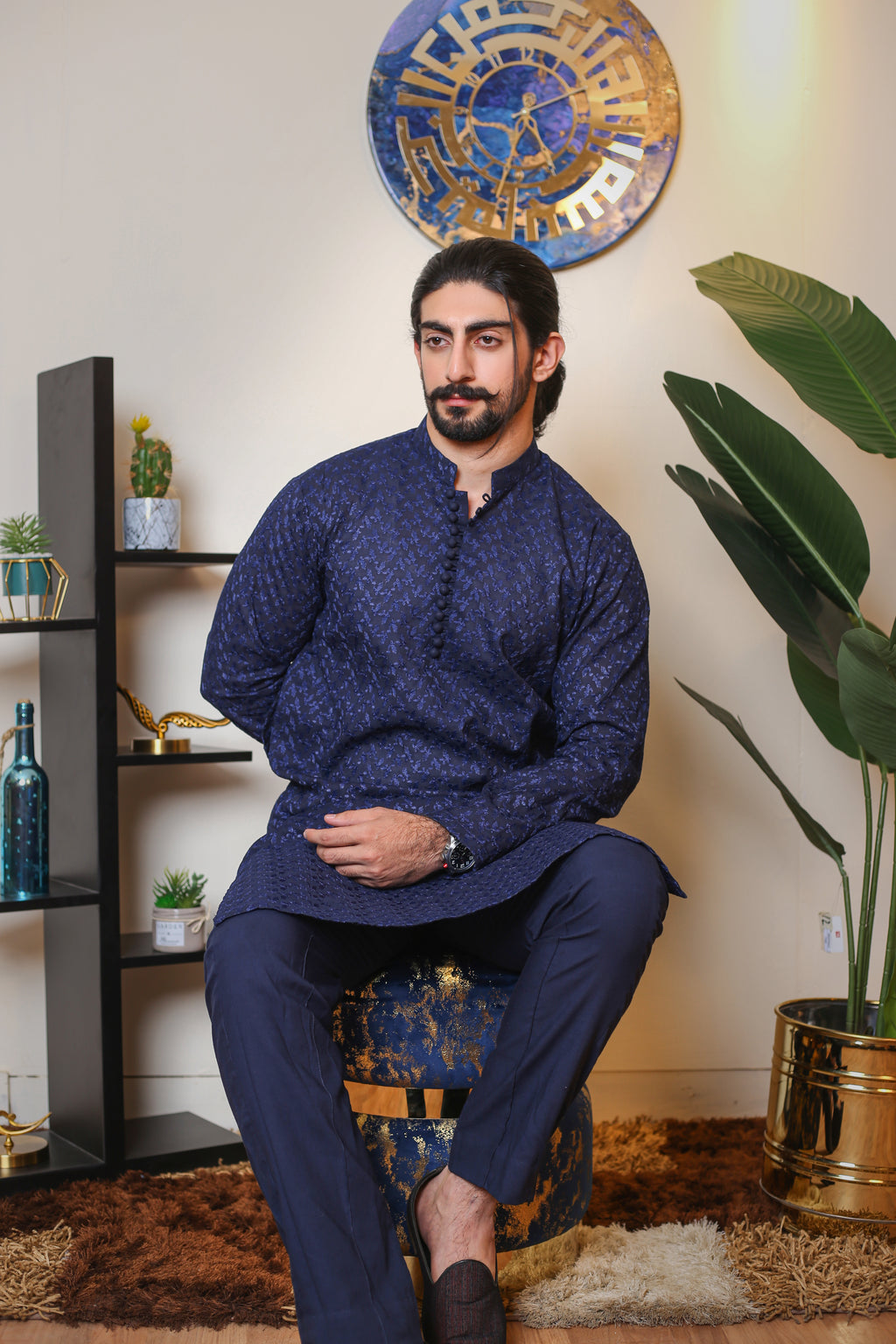Deep Navy Blue Kurta