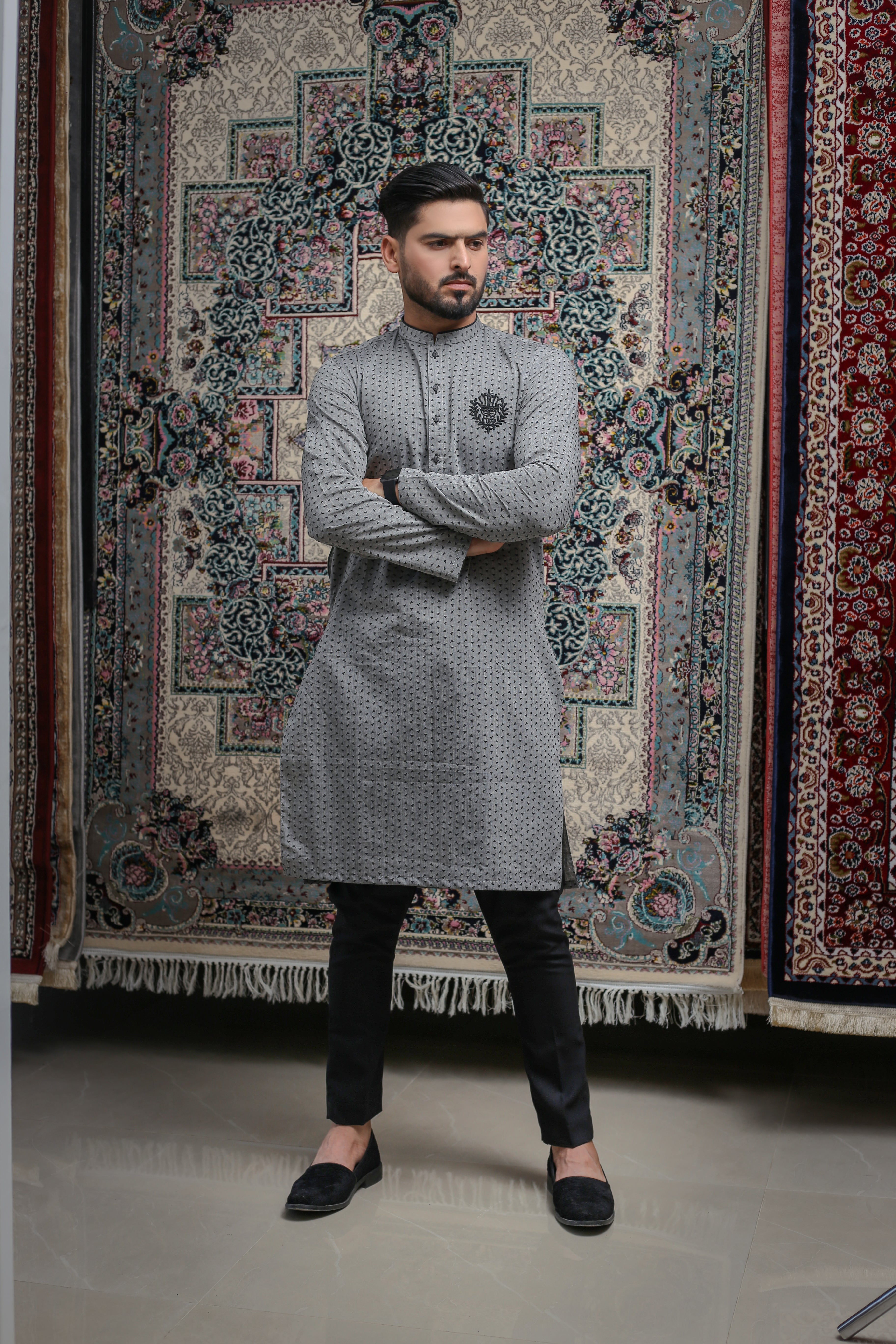 Grey Kurta