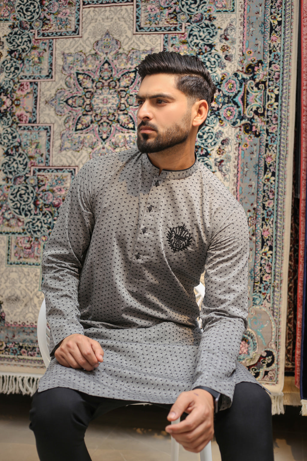 Grey Kurta