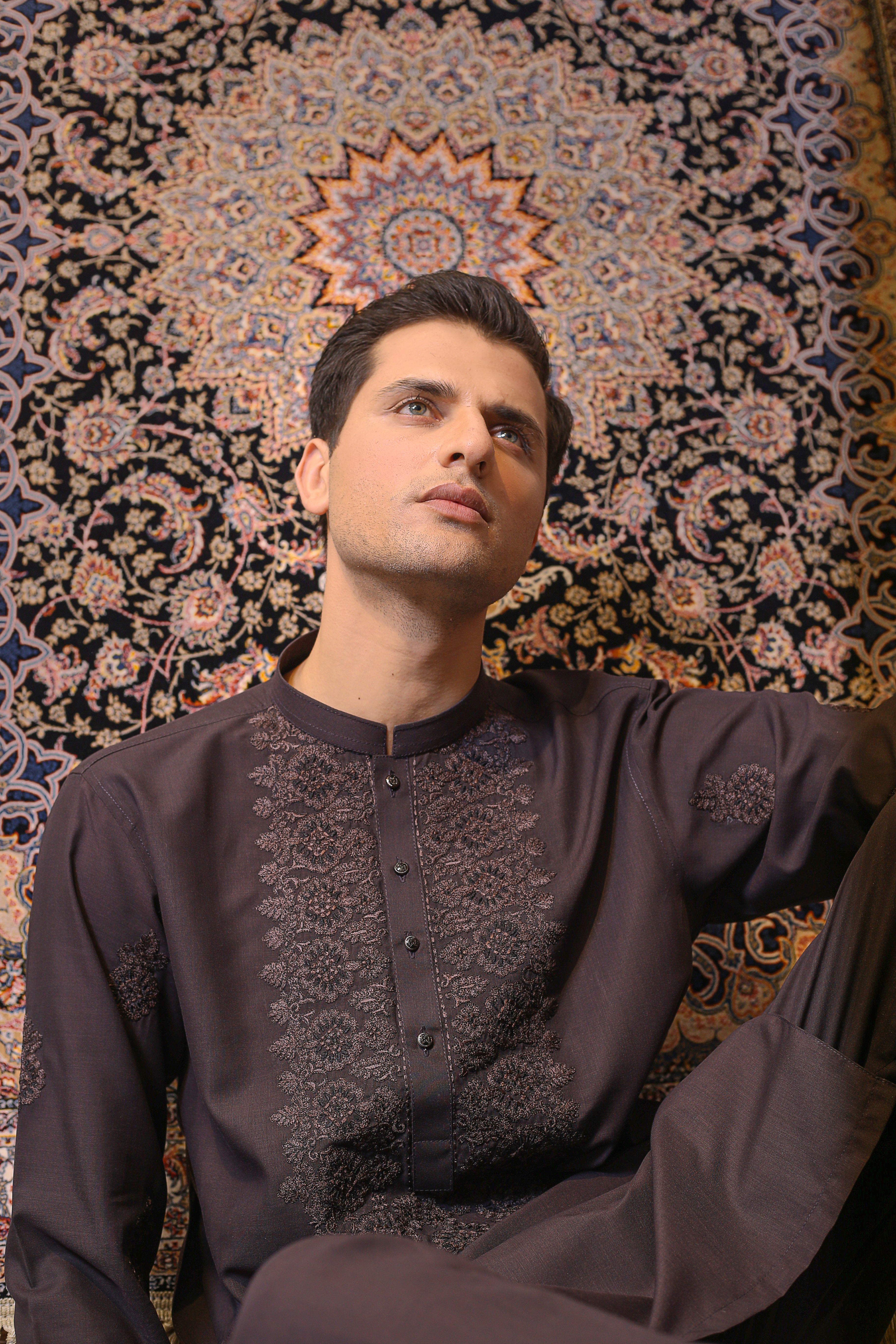 Deep Purple Embroided Kurta