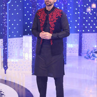 Black Embroided Waist Coat
