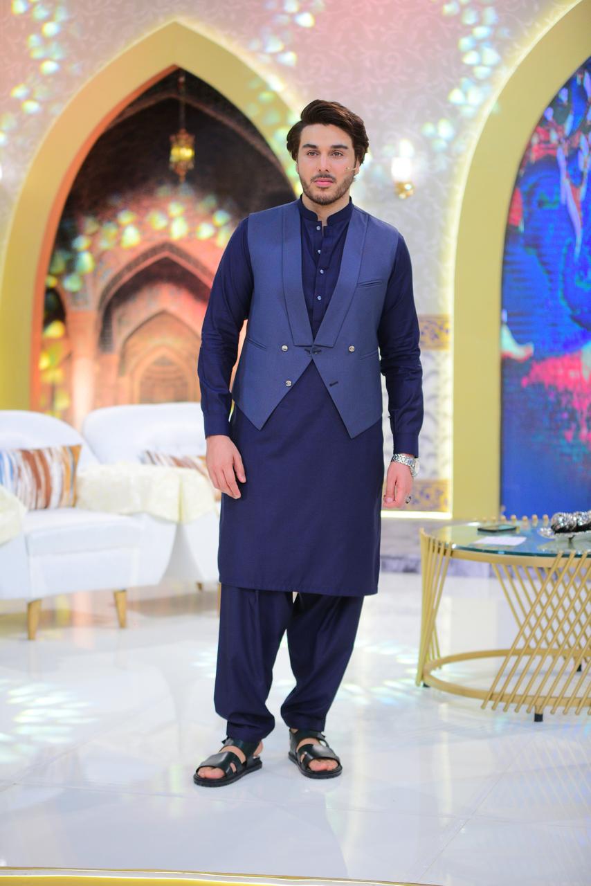 Blue Tonal Waist Coat