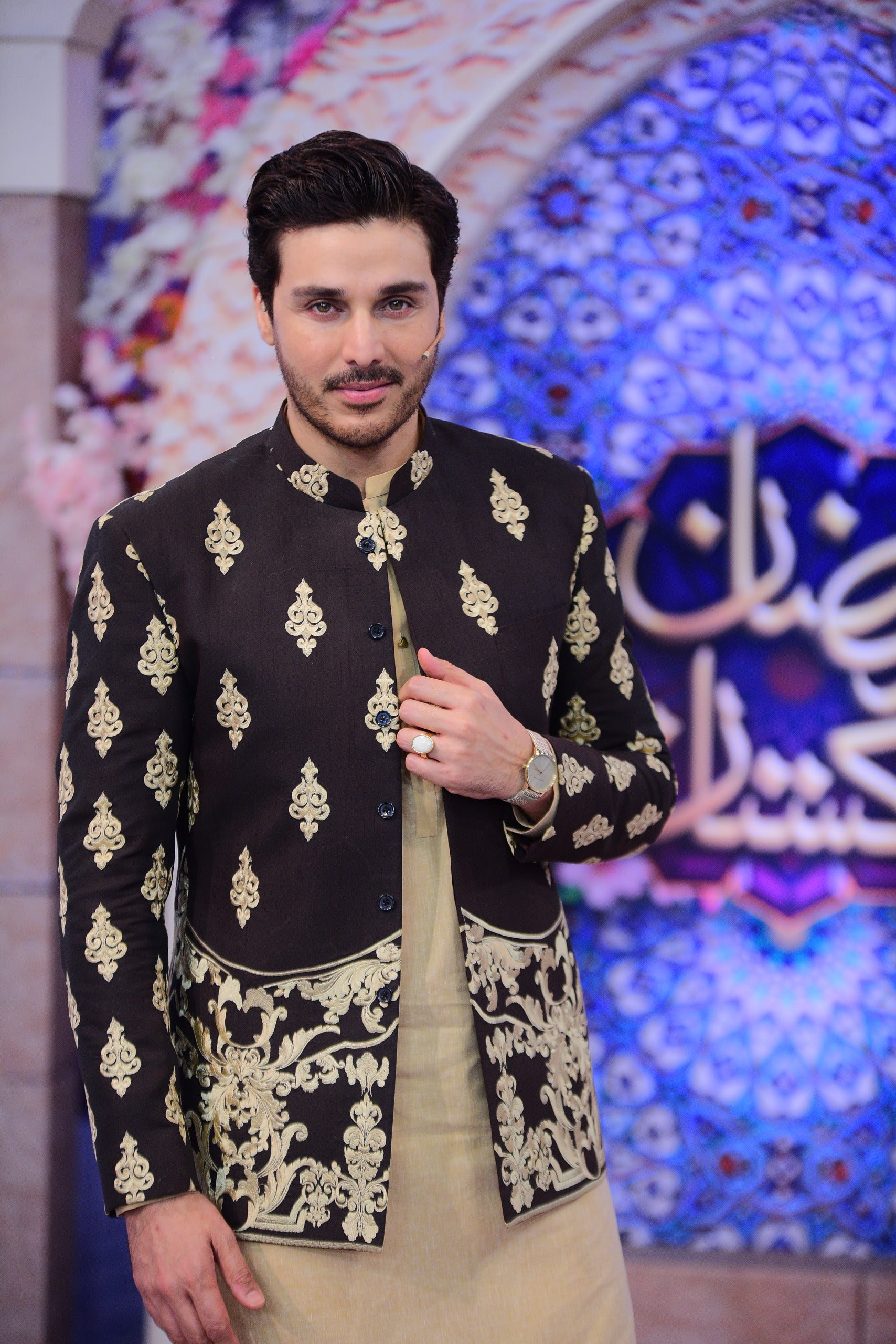 Black Embroided Prince Coat