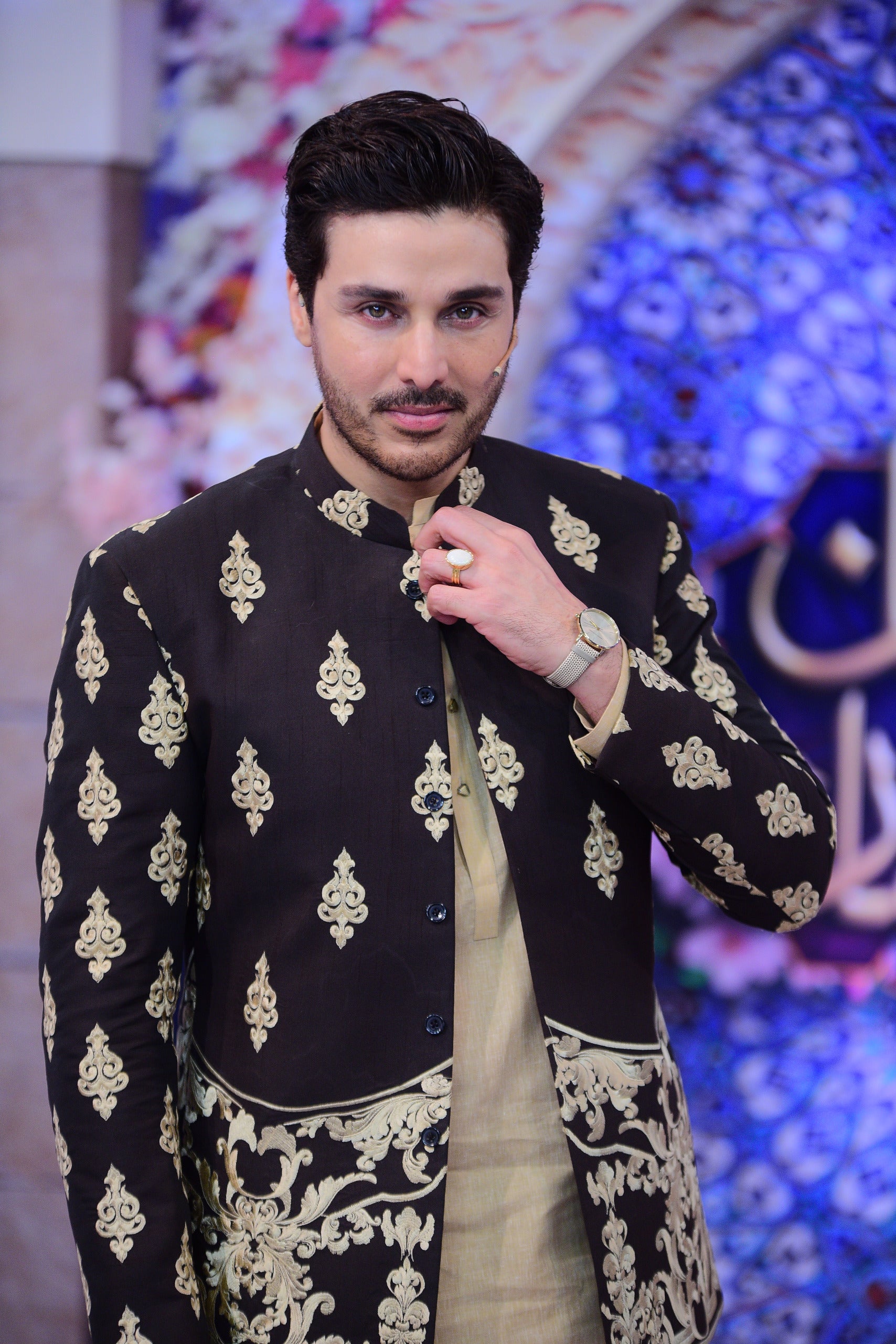 Black Embroided Prince Coat