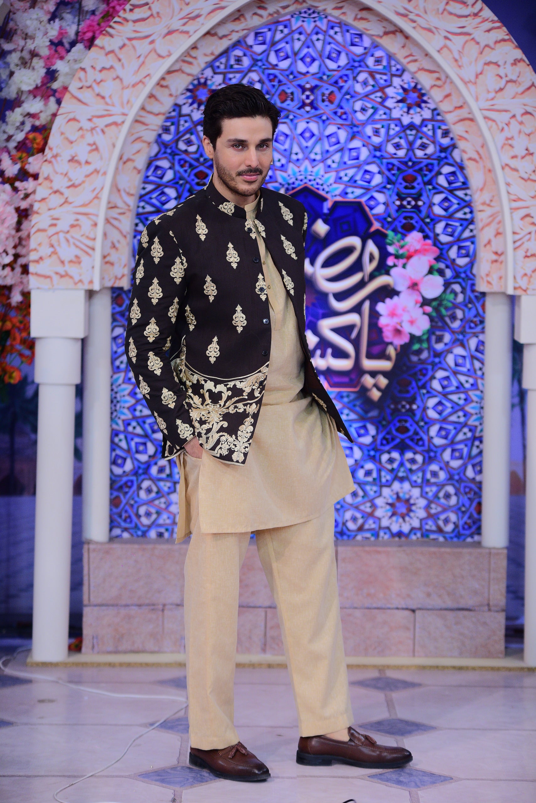 Black Embroided Prince Coat