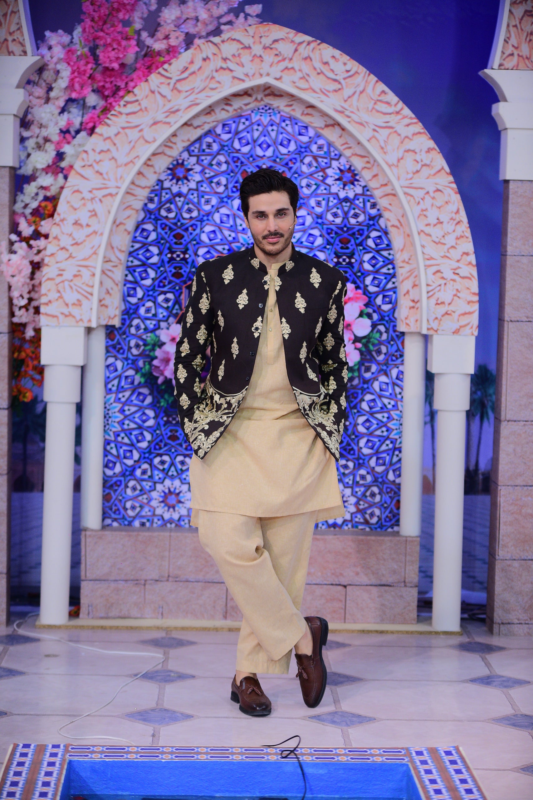Black Embroided Prince Coat