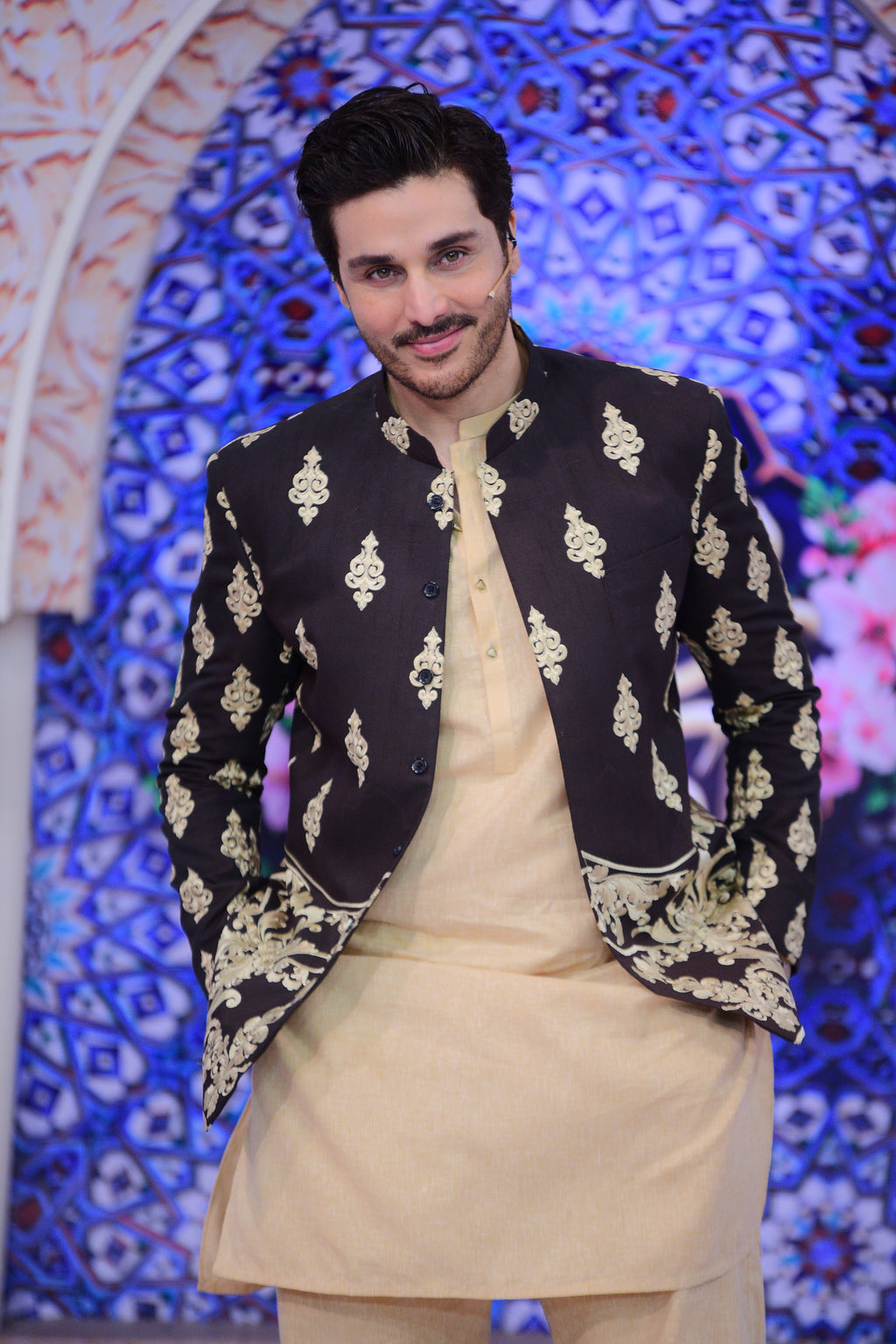 Black Embroided Prince Coat