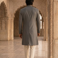 Plain Grey Sherwani