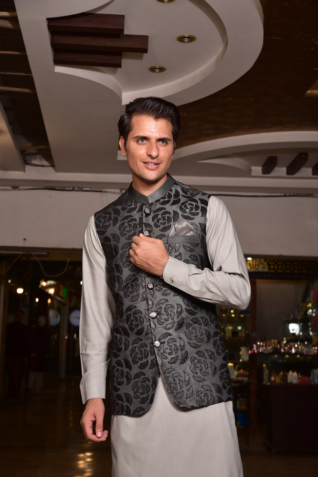 Rose Grid Waist Coat